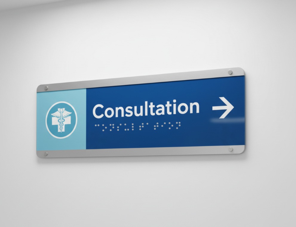 Plaque braille consultation