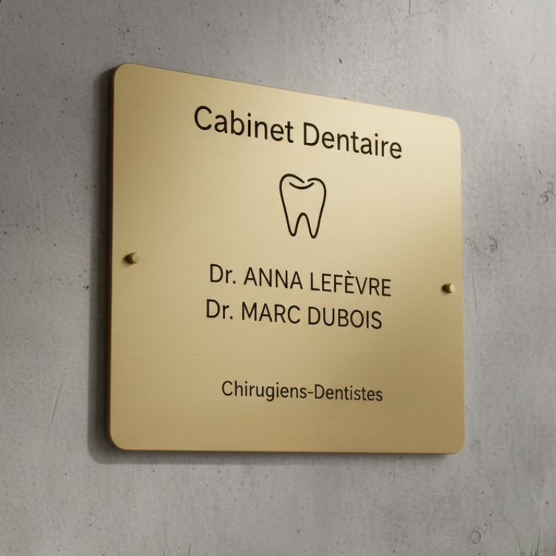 Plaque signalétique dentiste