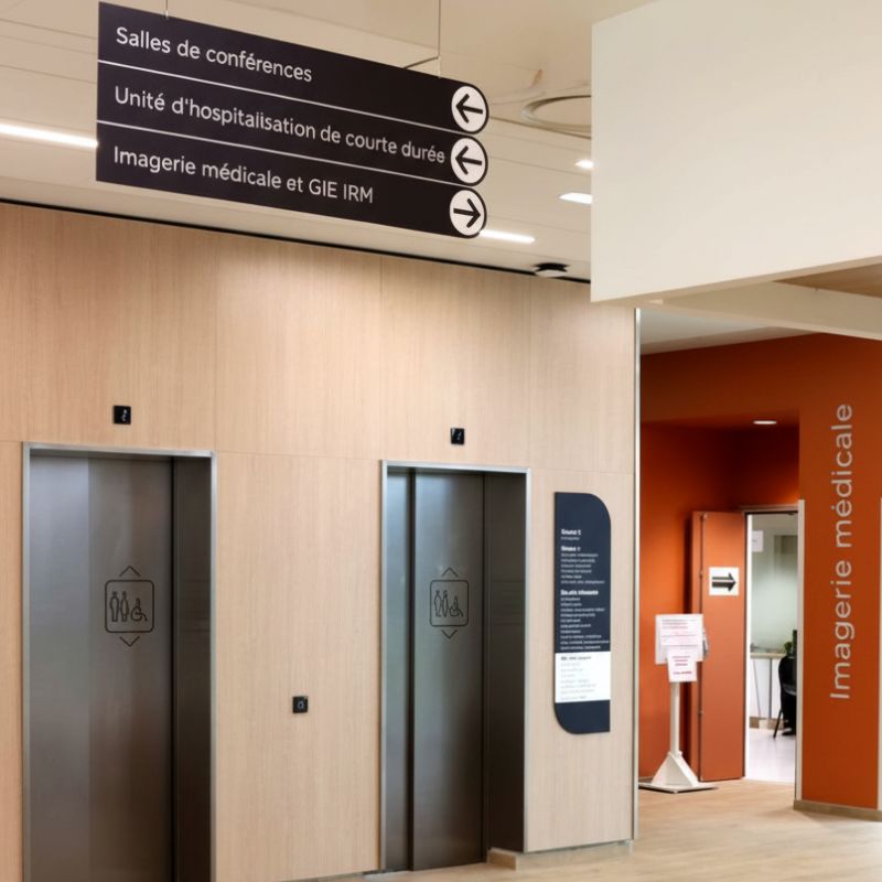 Signalétique intérieure directionnelle